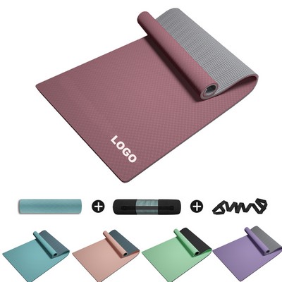 TPE Foam Yoga Mat with Carrying Strap
